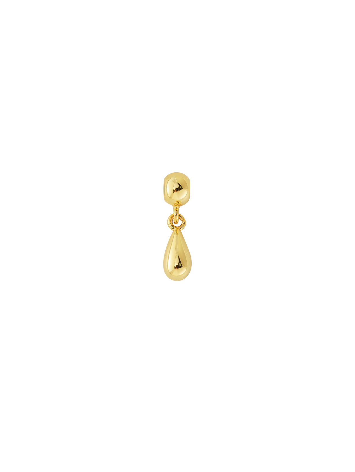 Close view of the smooth teardrop charm from the Talisman Charm Necklace